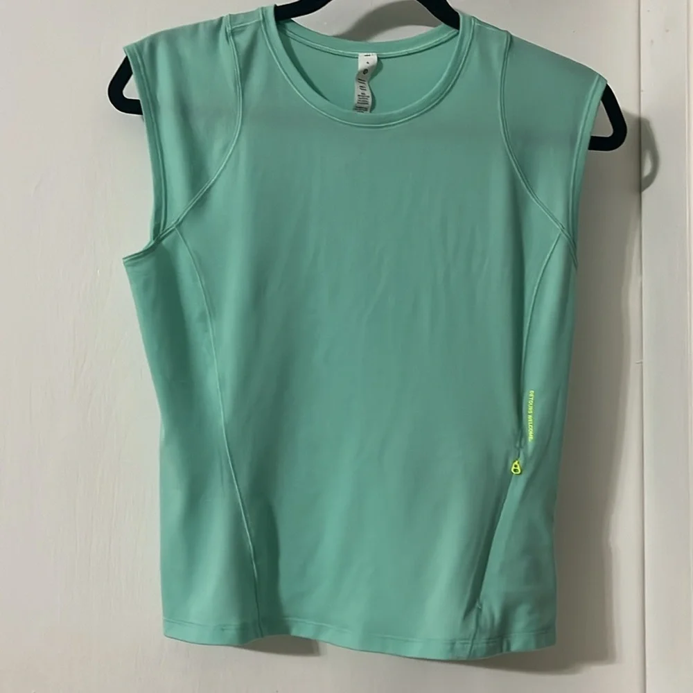 Lululemon Cap Sleeve Hiking Tank Top Wild Mint